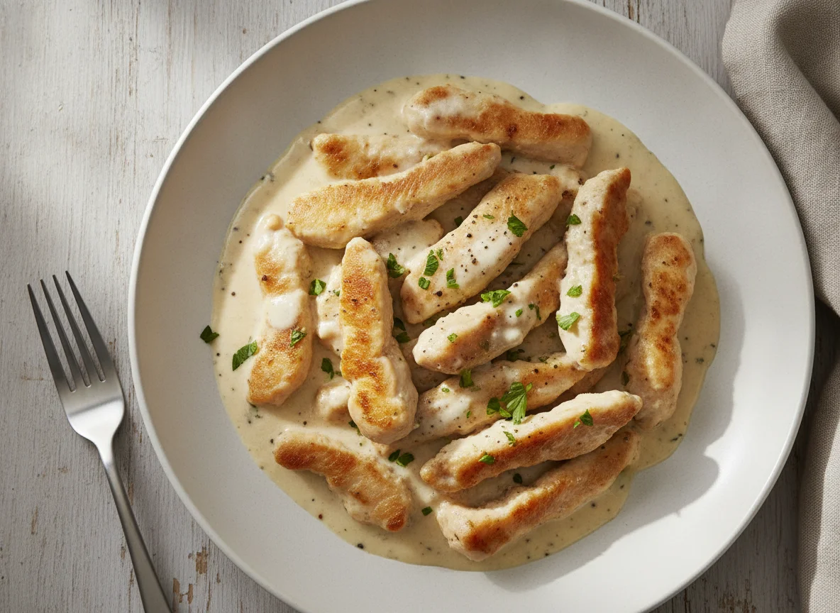 Geschnetzeltes in Sahnesauce photo