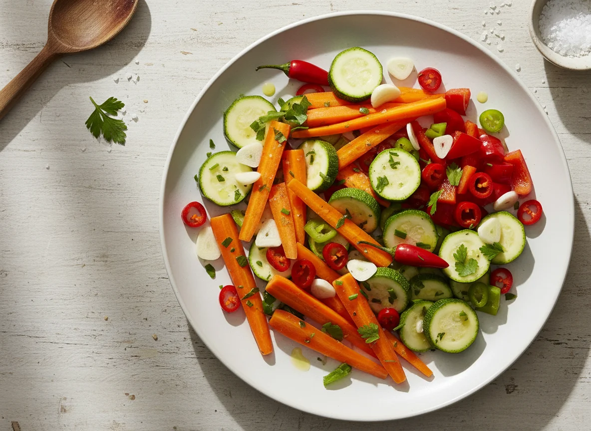 Geschnittenes Gemüse photo