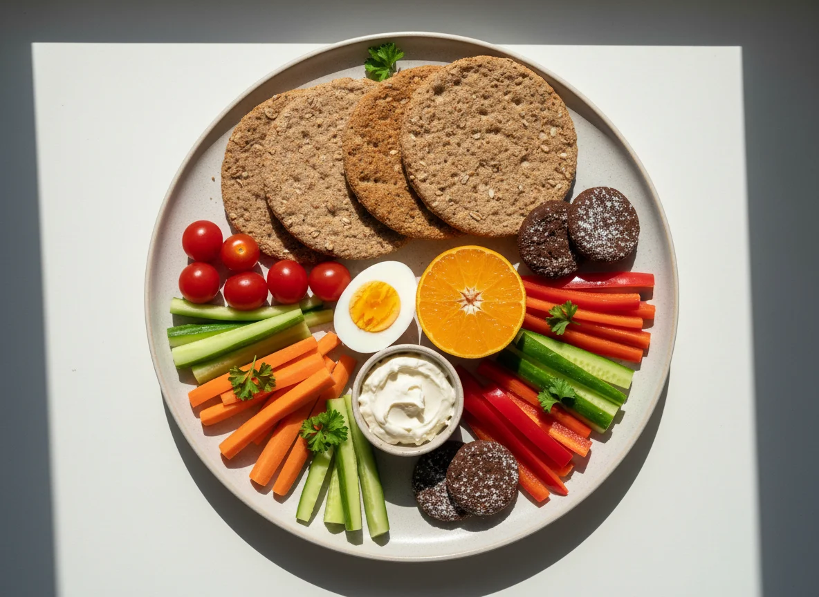 Gesundes Frühstück/Snackplatte photo