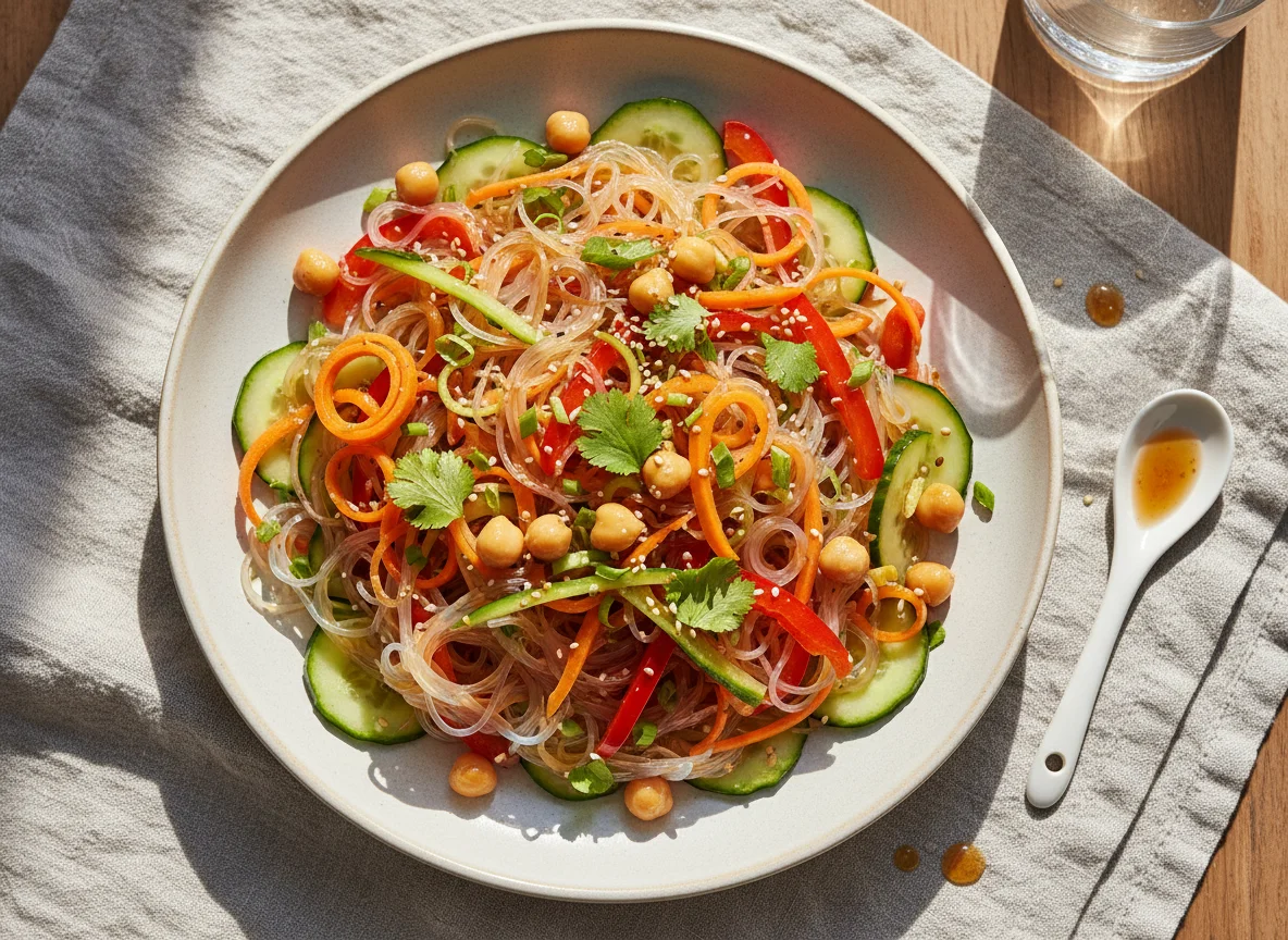 Glasnudelsalat mit Gemüse photo