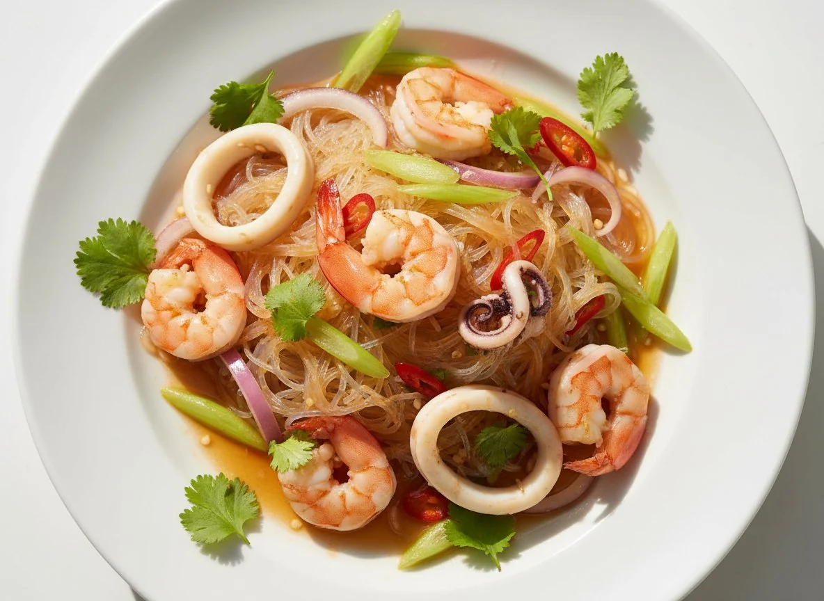 Glasnudelsalat mit Meeresfrüchten photo