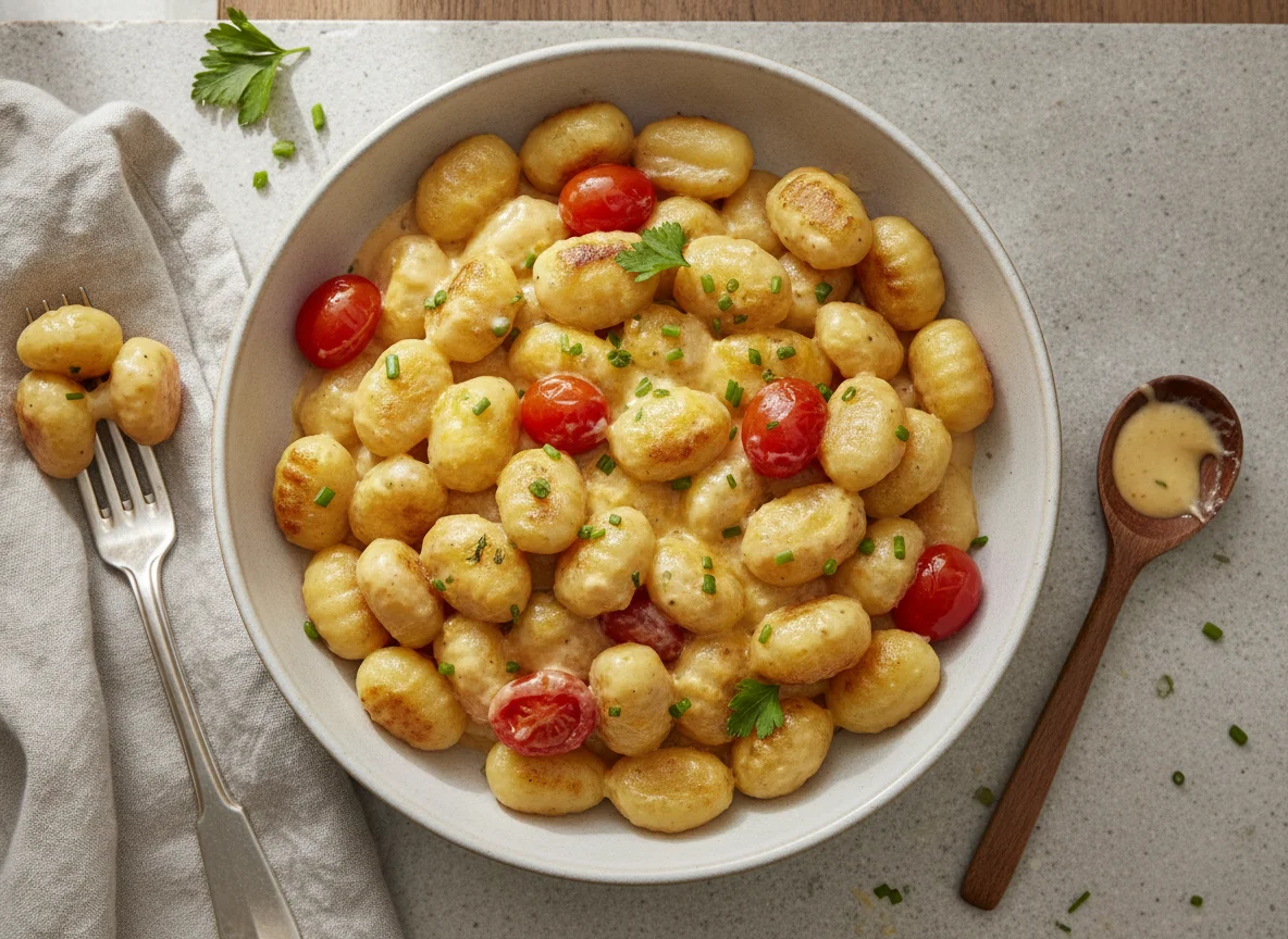 Gnocchi in Käse-Sahne-Sauce photo