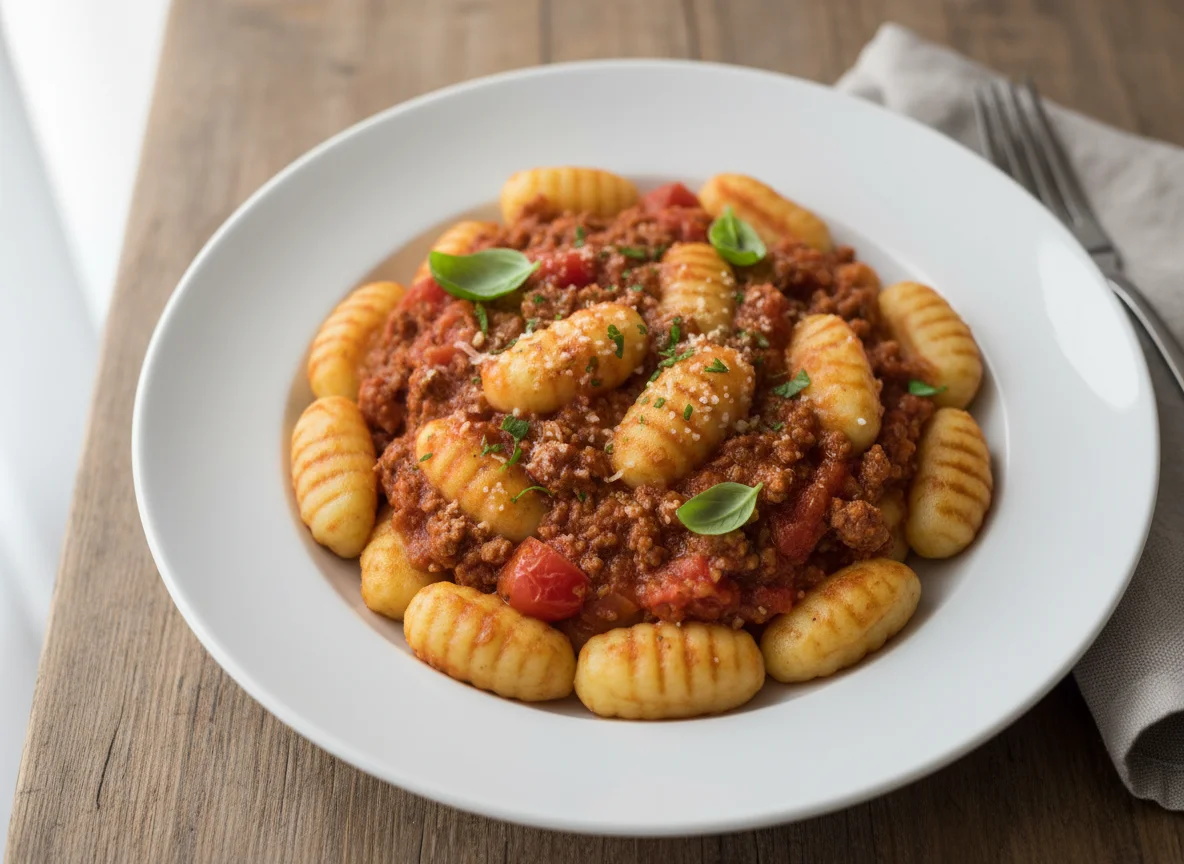 Gnocchi mit Hackfleisch-Tomatensauce photo