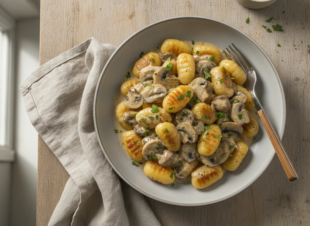 Gnocchi mit Pilzrahmsoße photo