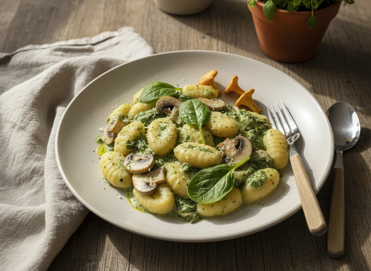 Gnocchi mit Spinat-Sahnesauce photo