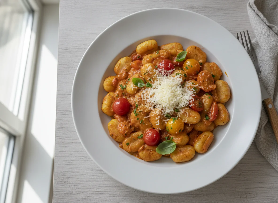 Gnocchi mit Tomaten-Sahnesauce photo