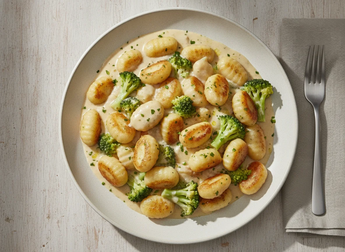 Gnocchi-Brokkoli-Pfanne in Sahnesoße photo
