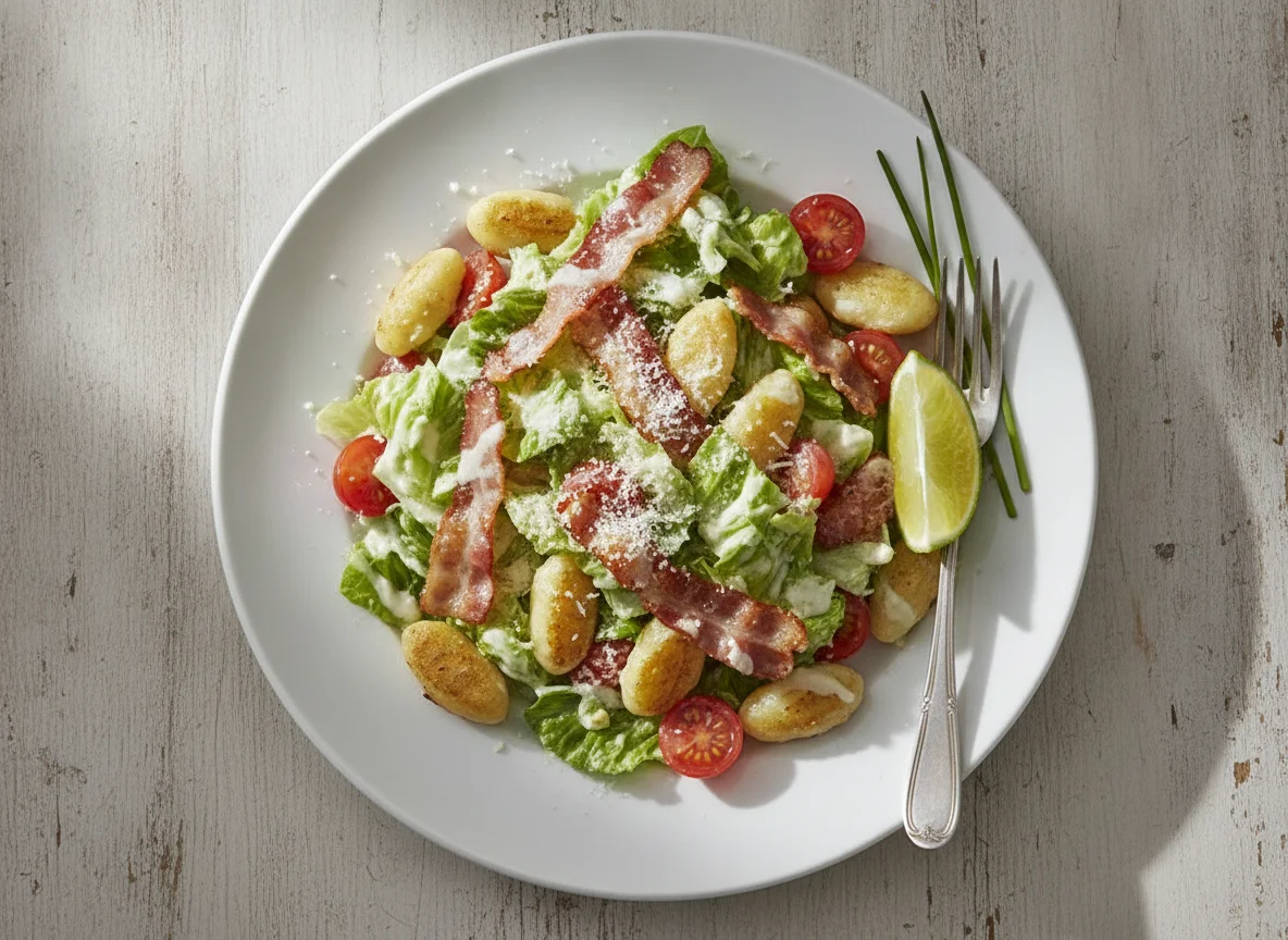 Gnocchi-Salat mit Bacon (halbe Portion) photo