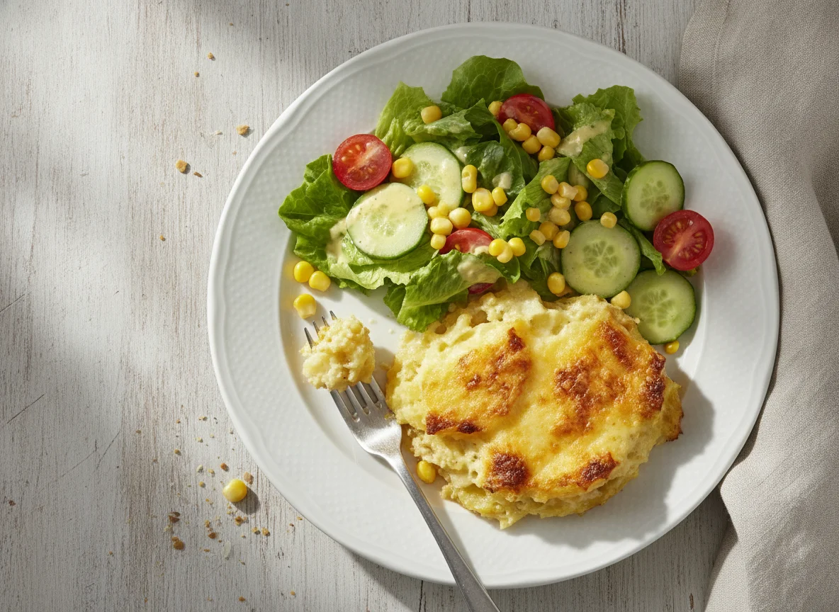 Gratin mit Beilagensalat photo