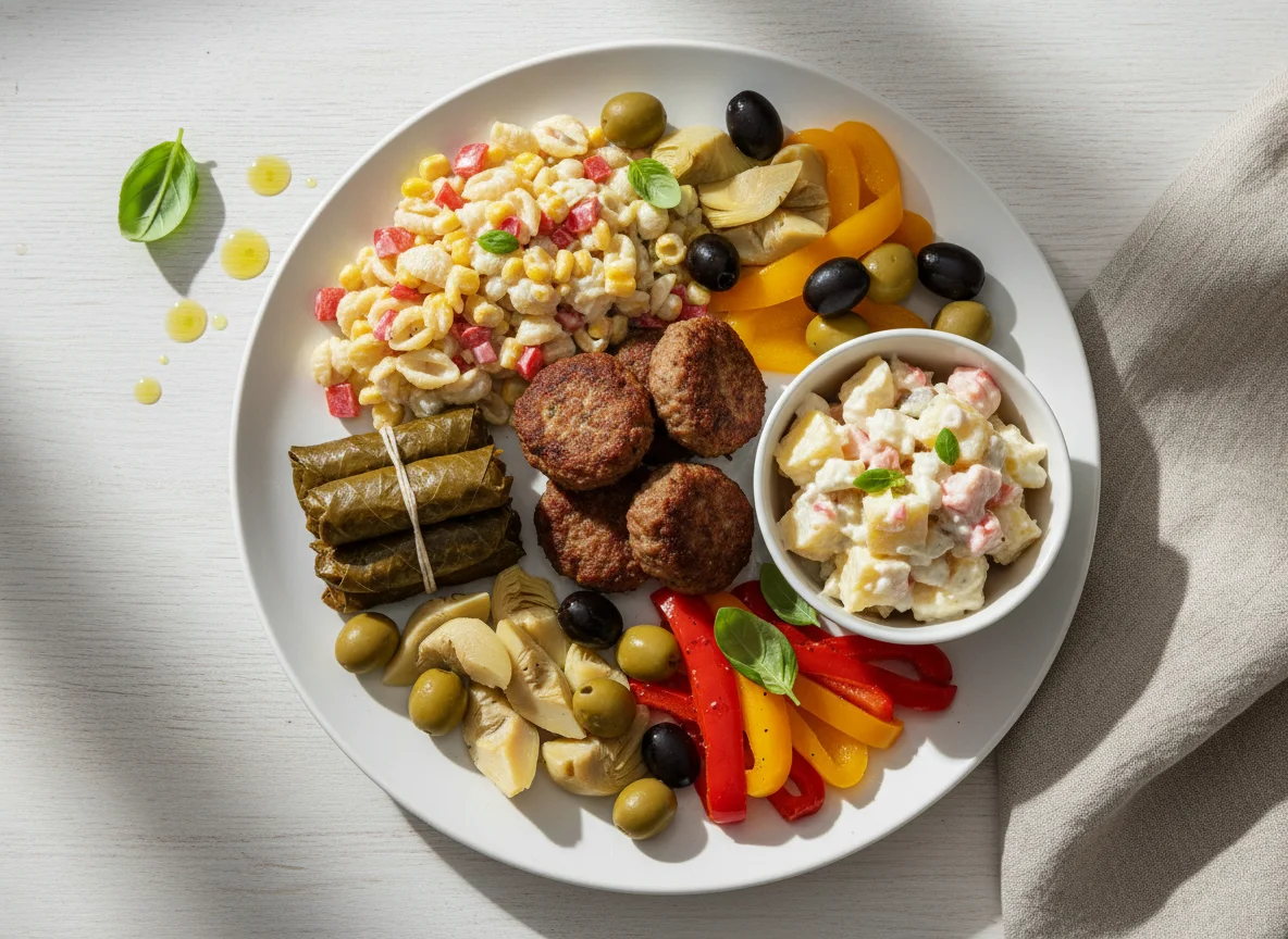 Griechische Vorspeisenplatte photo
