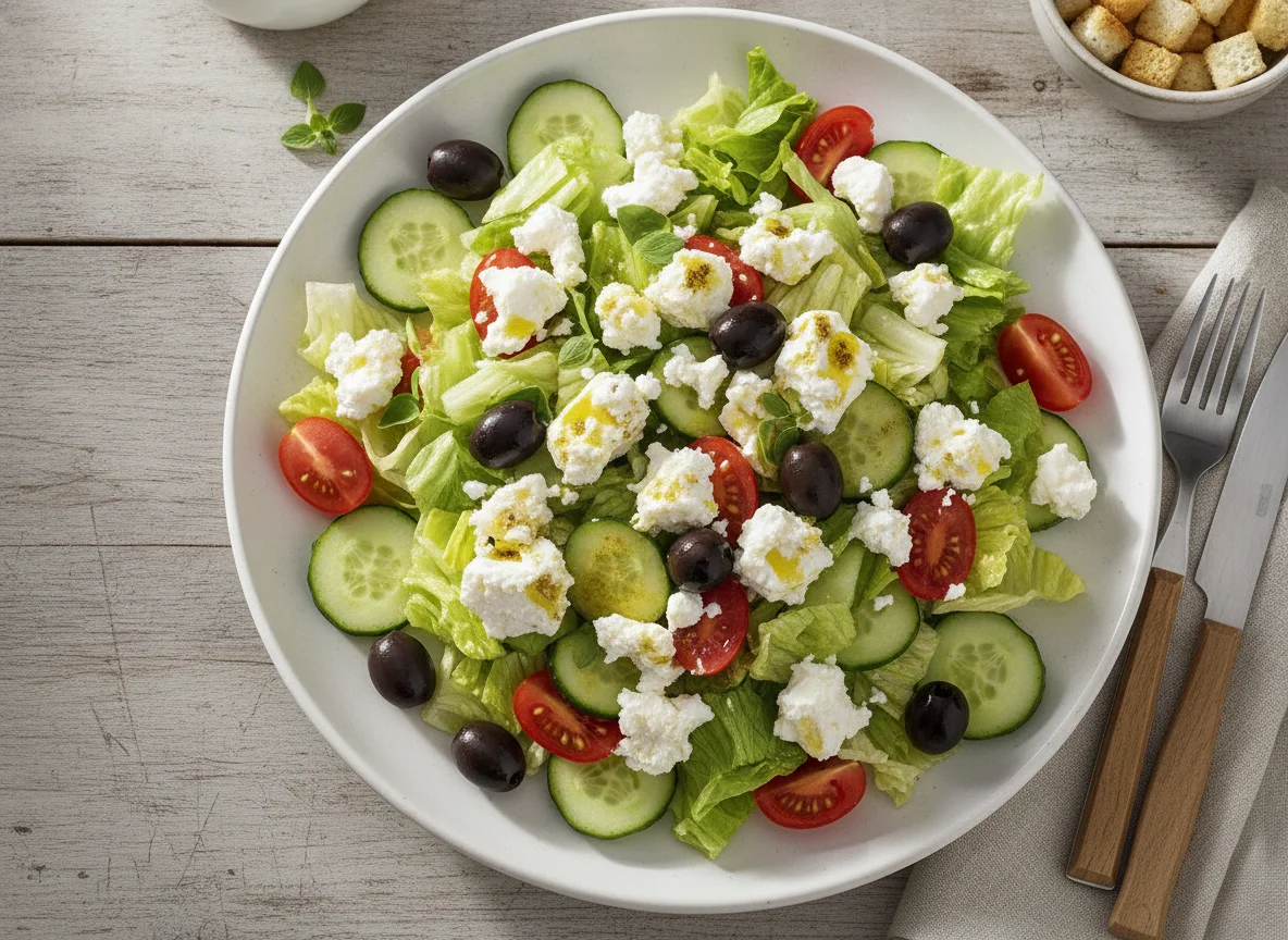 Griechischer Salat mit Feta und Tomaten photo