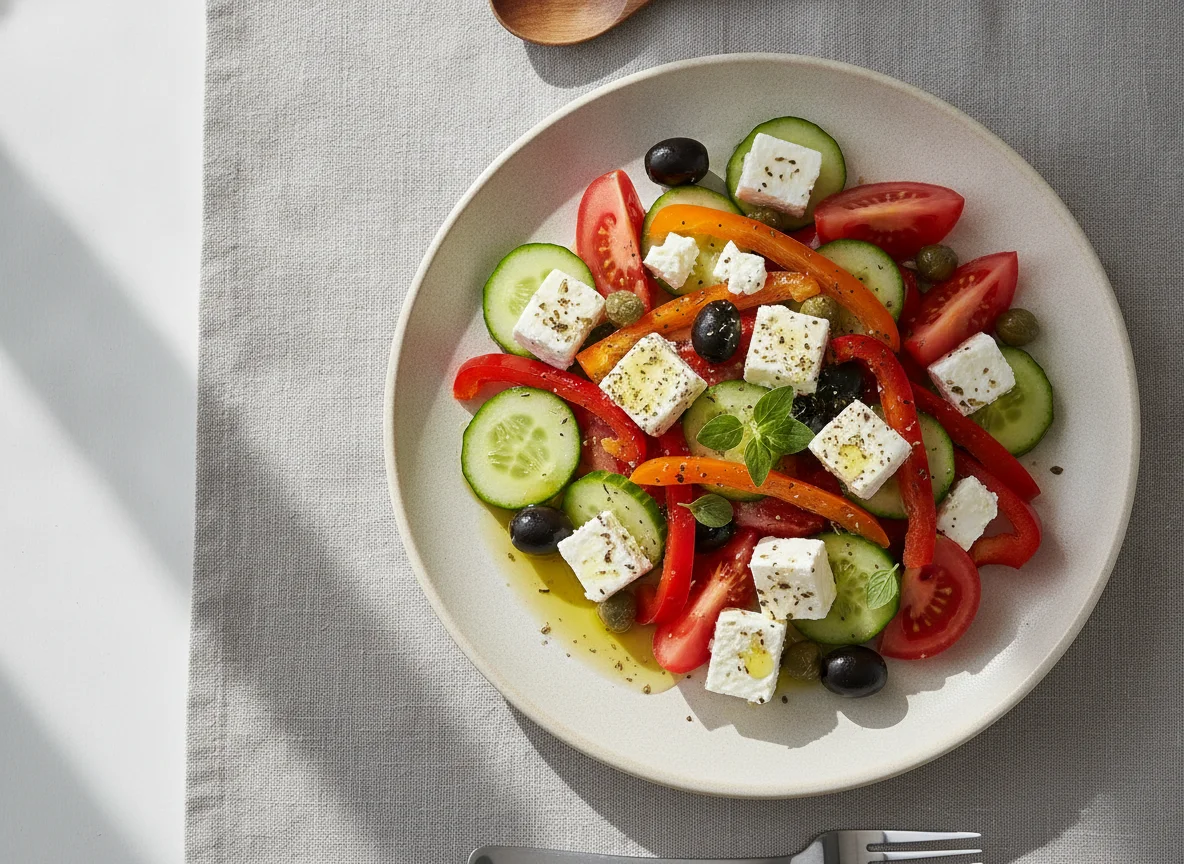 Griechischer Salat mit Paprika photo