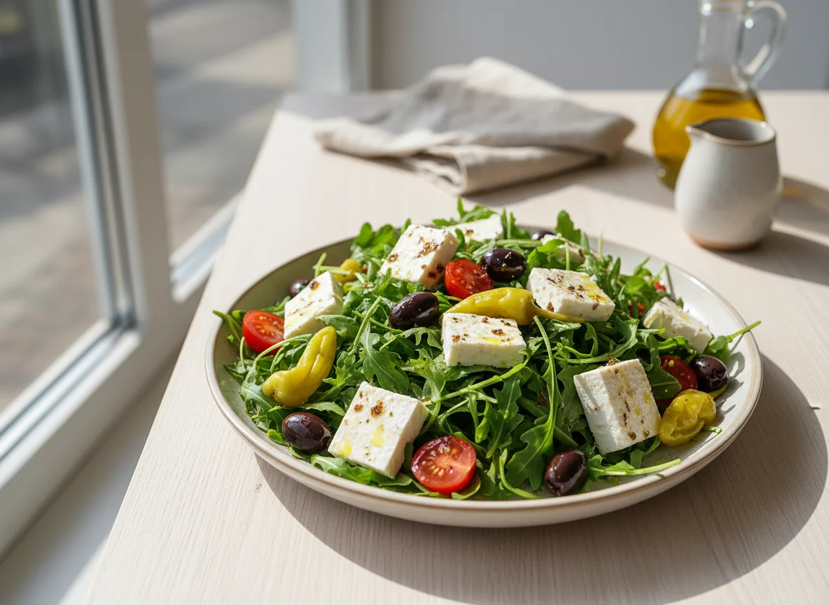 Griechischer Salat mit Rucola photo