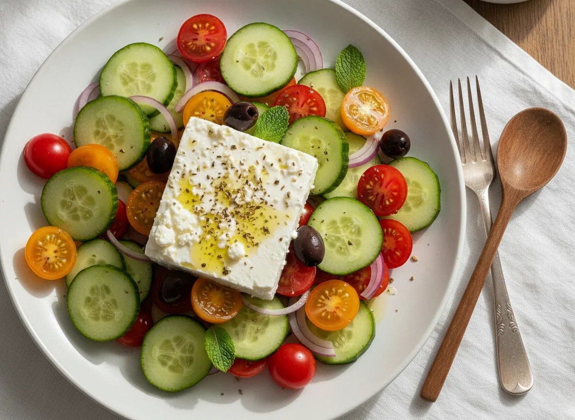 Griechischer Salat Teller photo