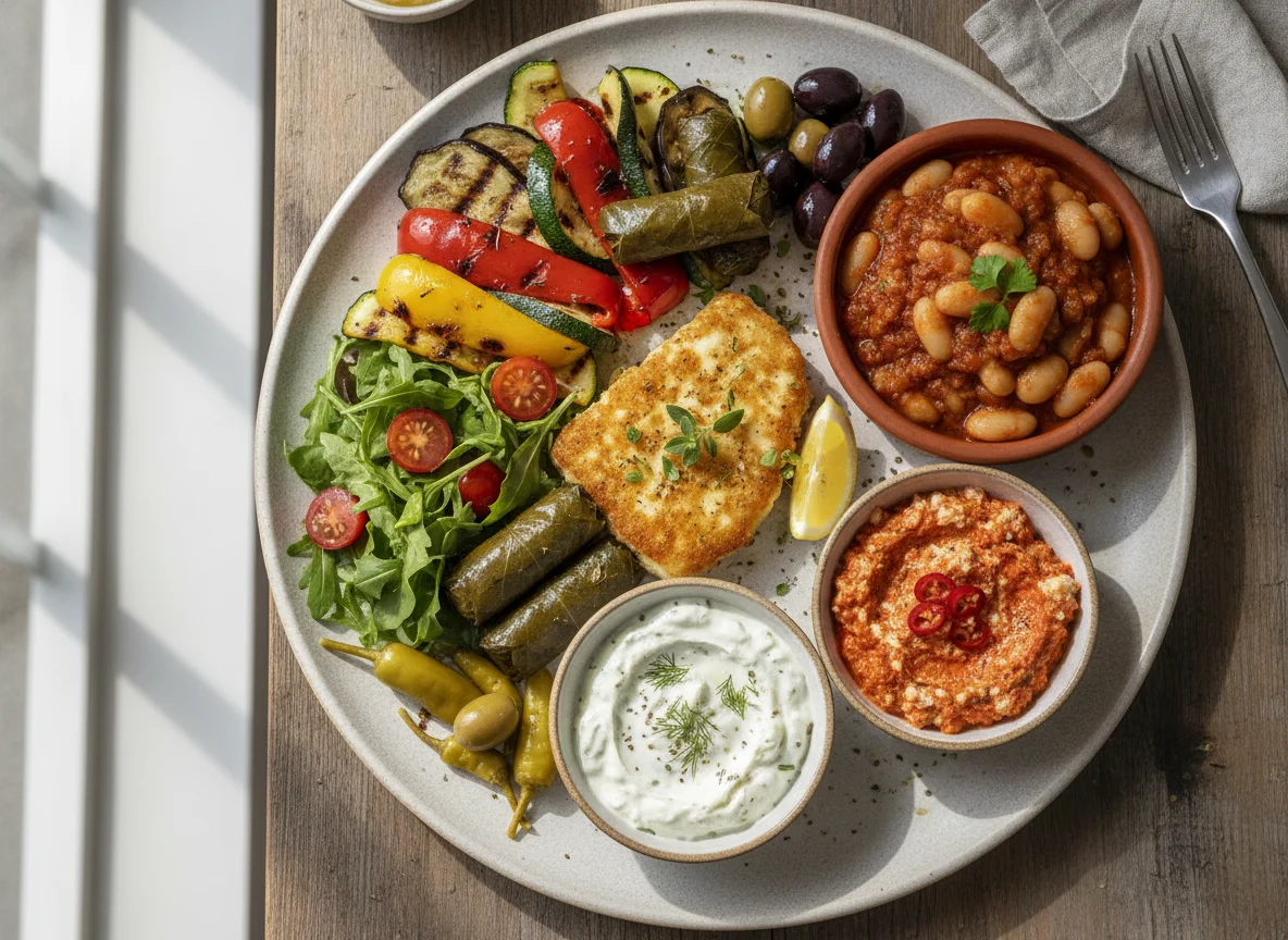 Griechischer Vorspeisenteller (Meze) photo
