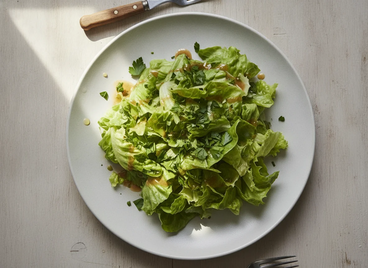 Grüner Blattsalat mit Vinaigrette photo