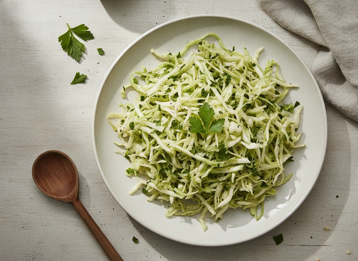Grüner Krautsalat mit Petersilie photo