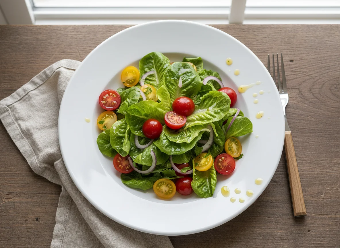 Grüner Salat mit Kirschtomaten photo