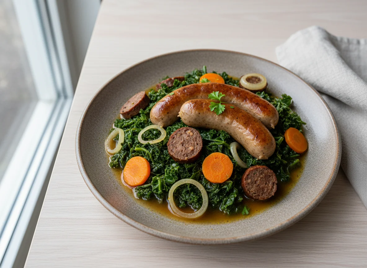 Grünkohl mit Wurst photo
