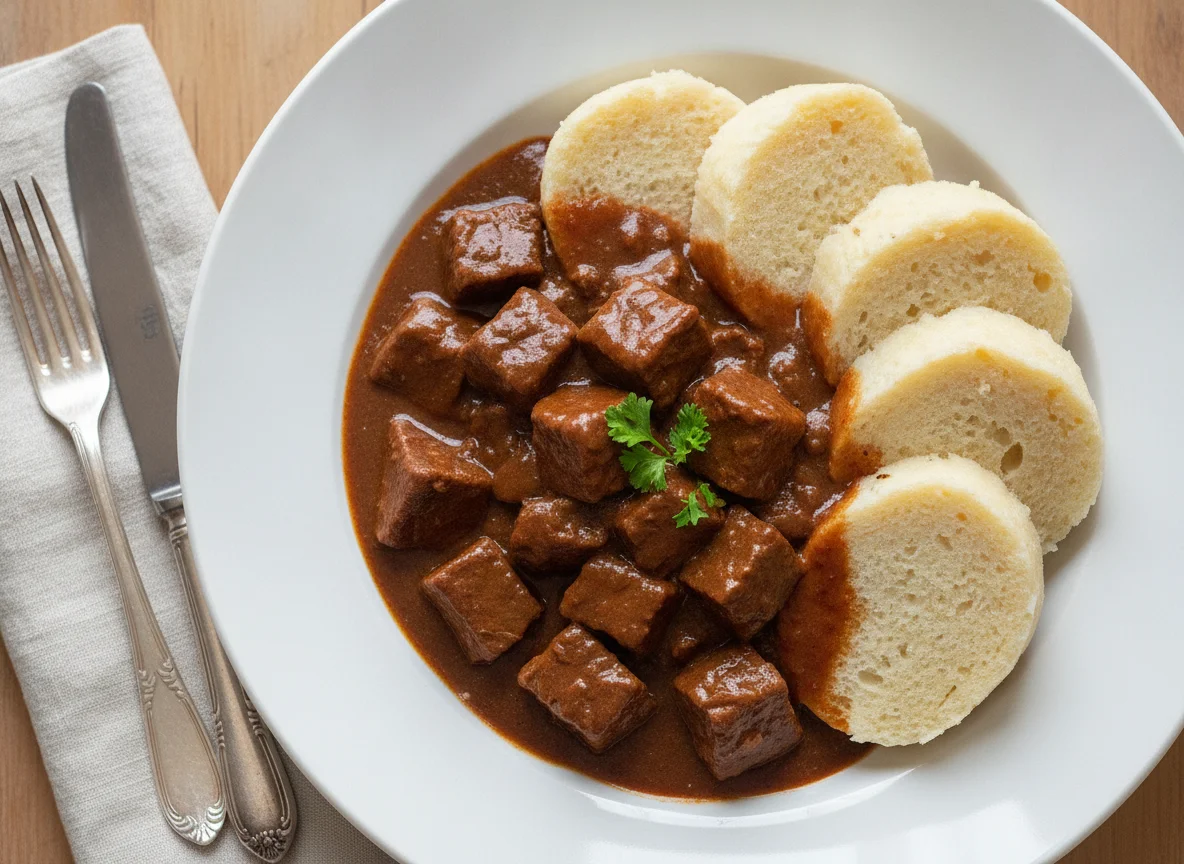 Gulasch mit Böhmischen Knödeln photo