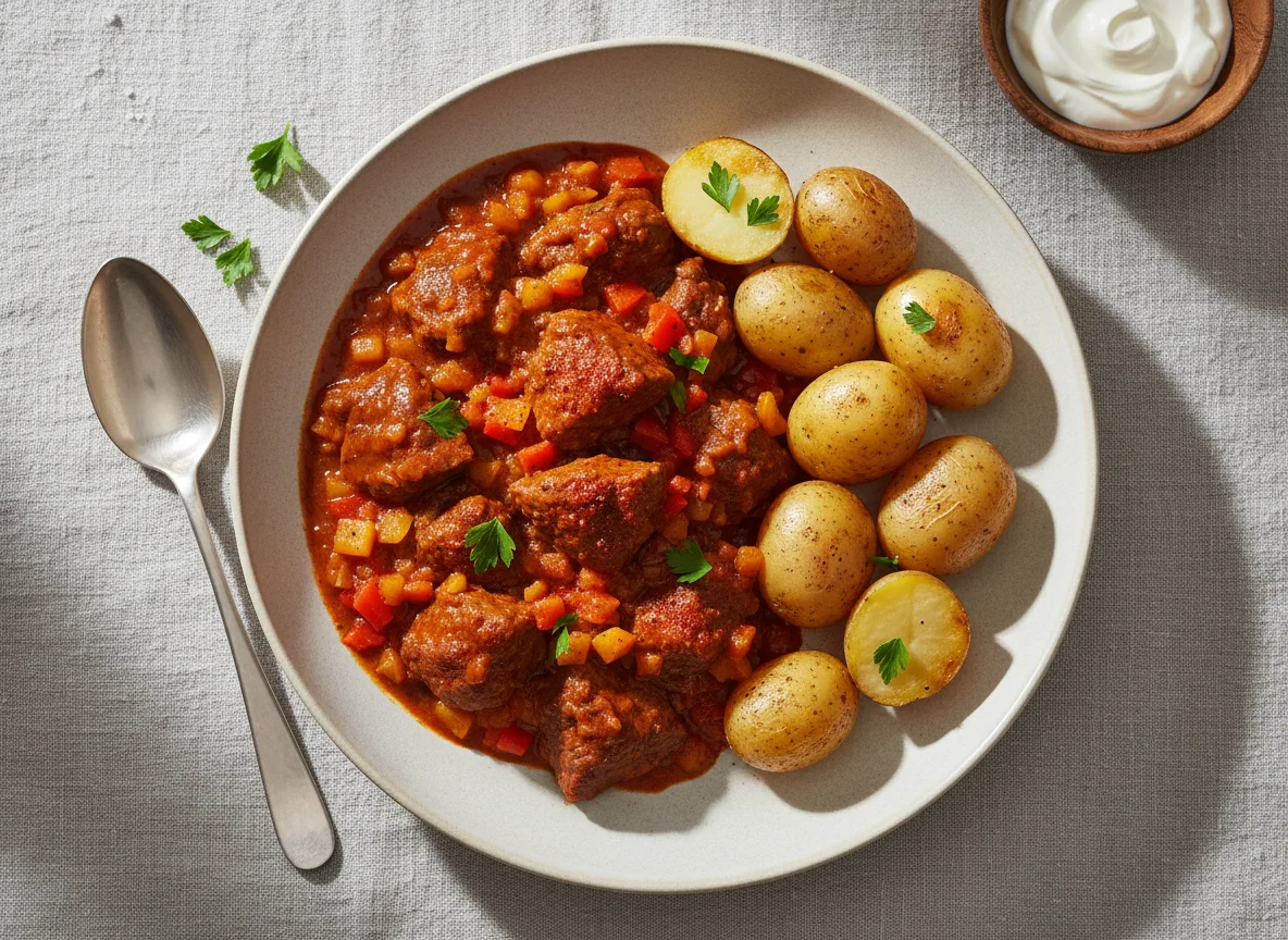 Gulasch mit Kartoffeln photo