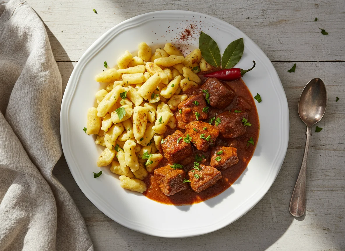Gulasch mit Spätzle photo
