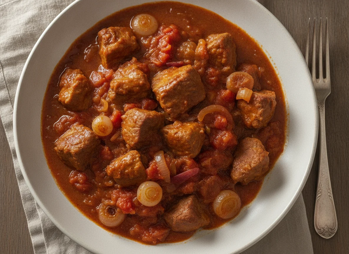 Gulasch mit Tomatensauce photo