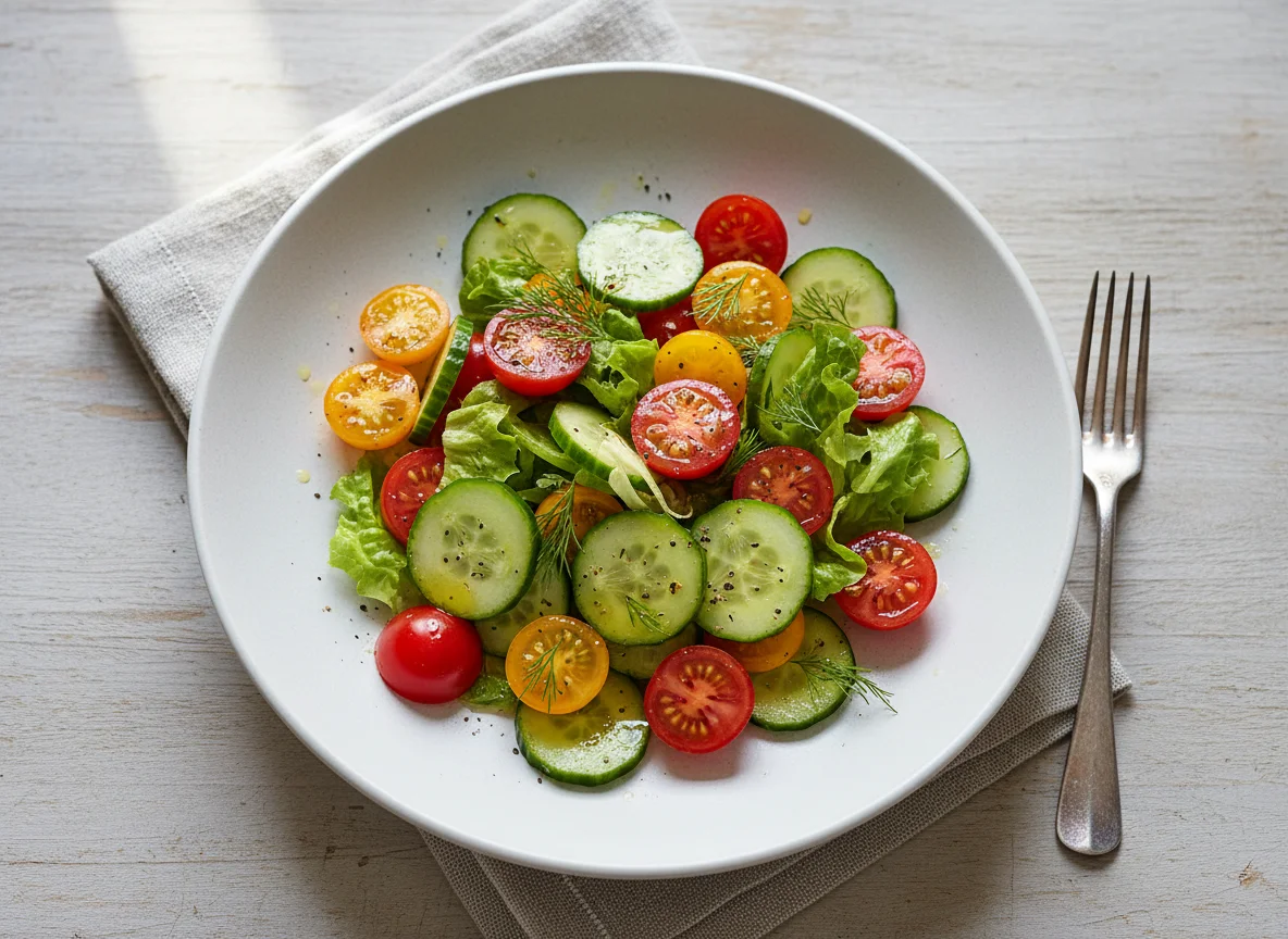 Gurken- und Tomatensalat photo
