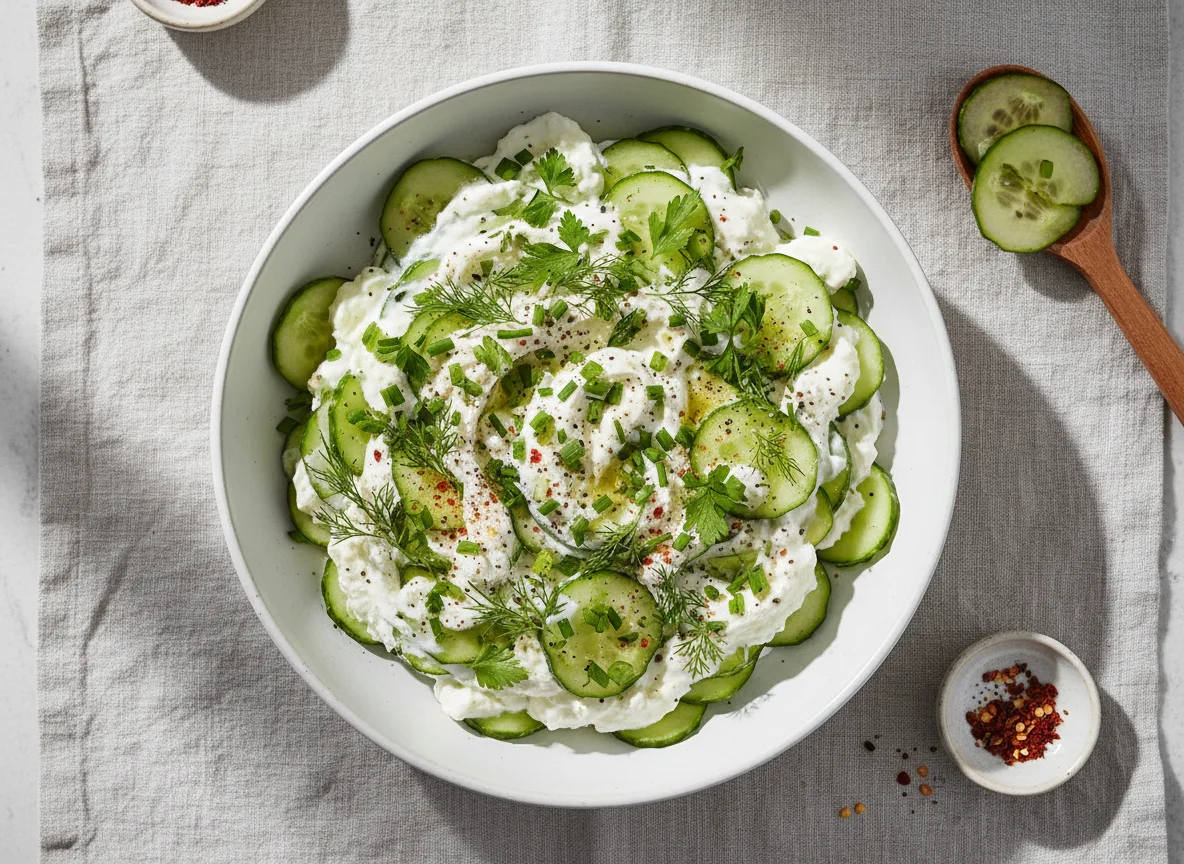 Gurkensalat mit Quark photo