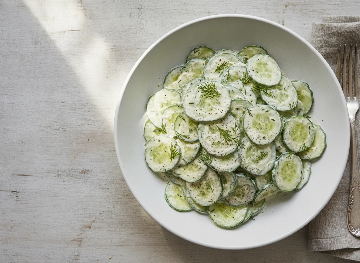 Gurkensalat mit Sahne-Dressing photo