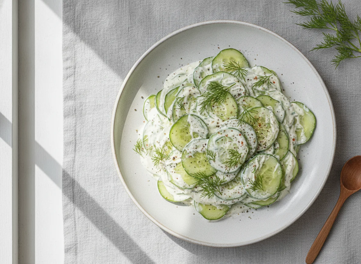 Gurkensalat mit Skyr-Dressing photo