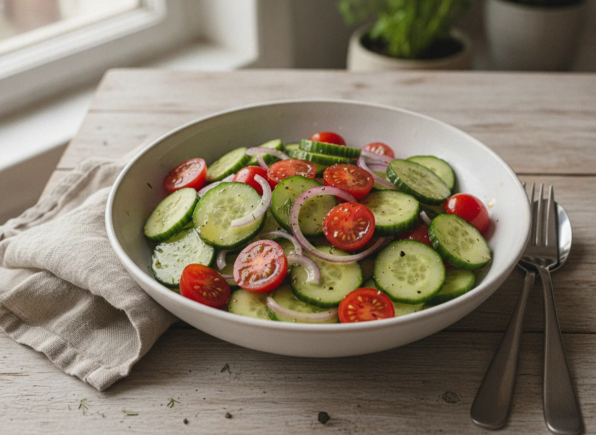 Gurkensalat mit Tomaten photo