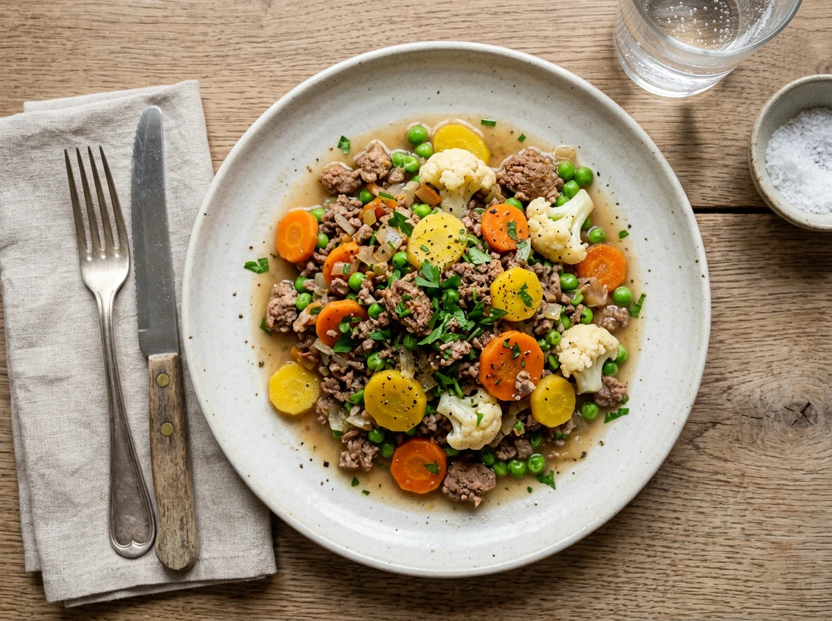Hackfleisch mit Gemüse photo