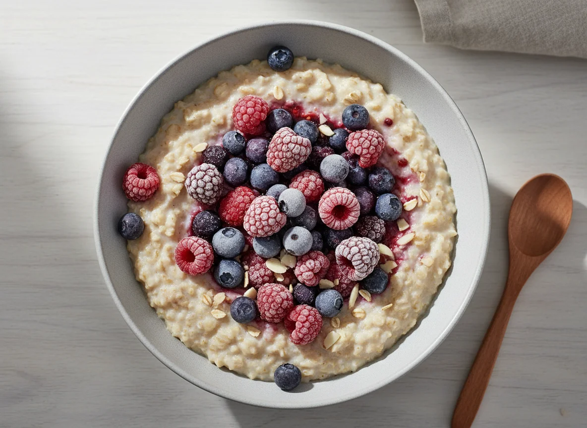 Haferbrei mit Beeren photo