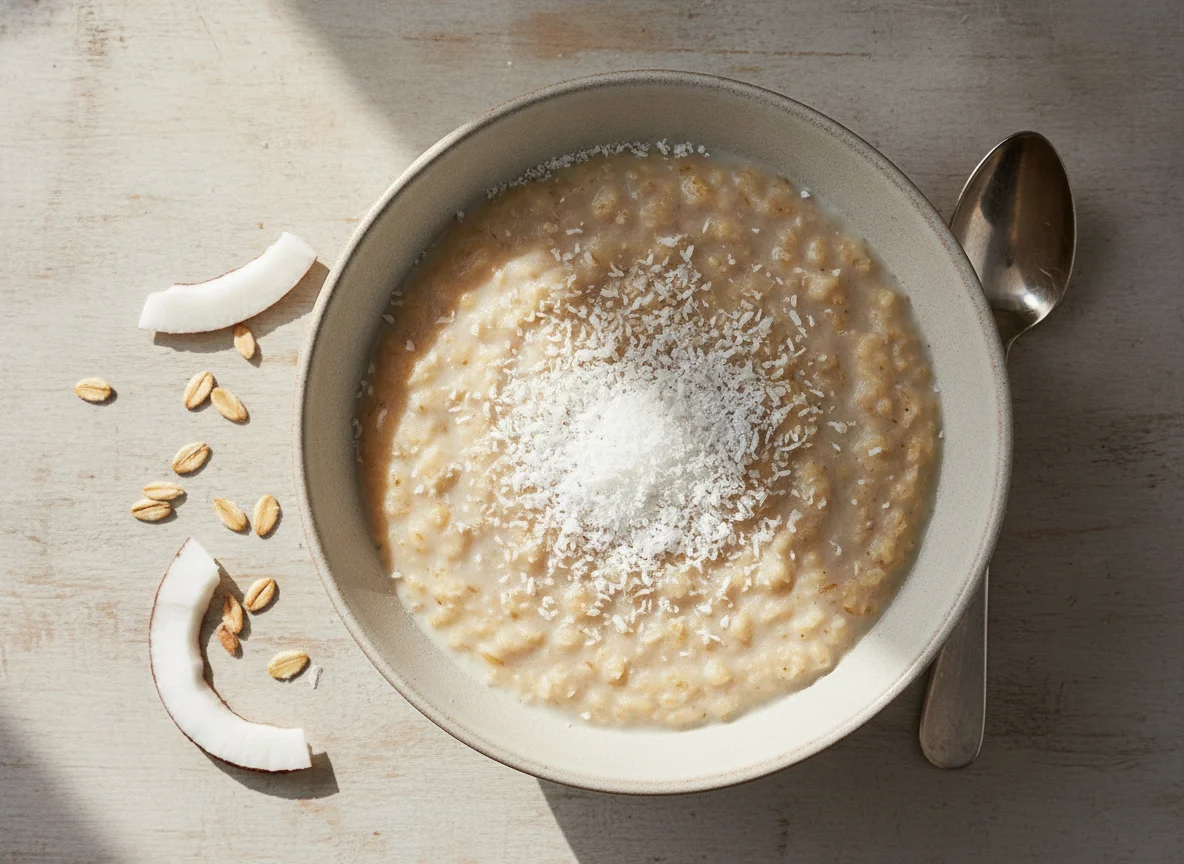 Haferbrei mit Kokosraspel photo