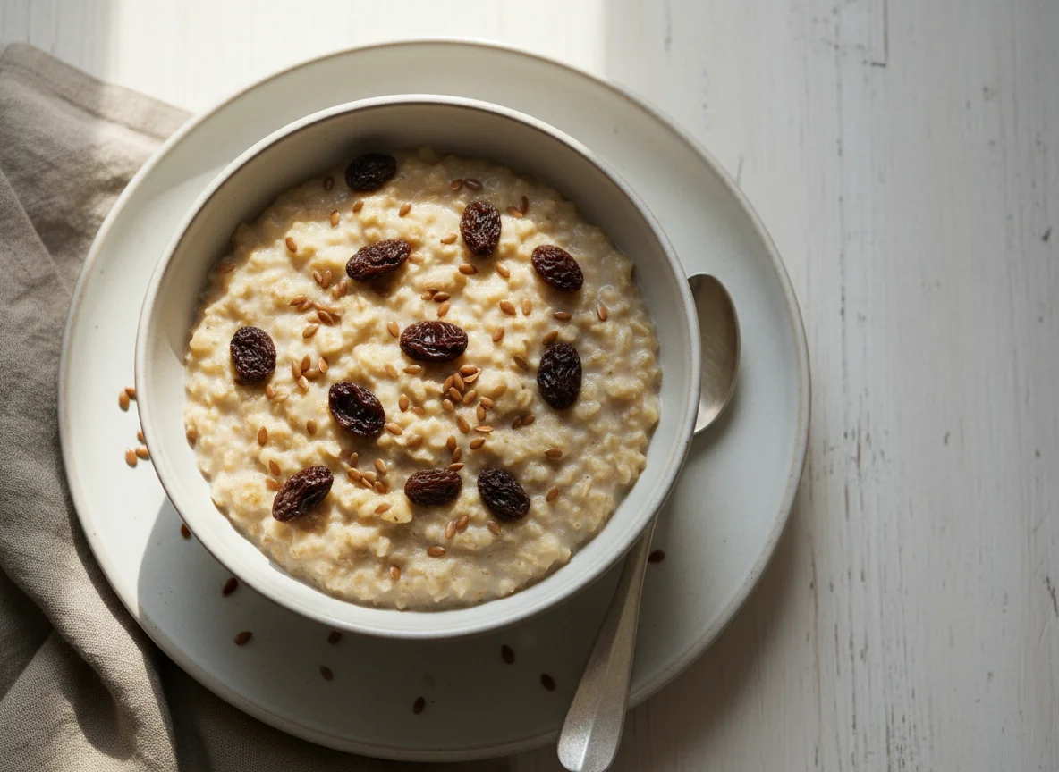 Haferbrei mit Rosinen photo
