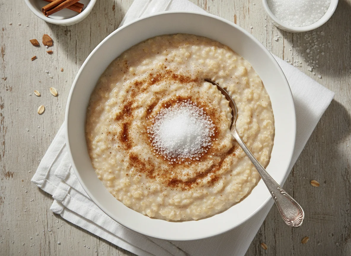 Haferbrei mit Zimt und Zucker photo
