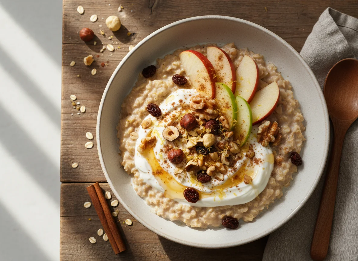 Haferflocken-Frühstück photo