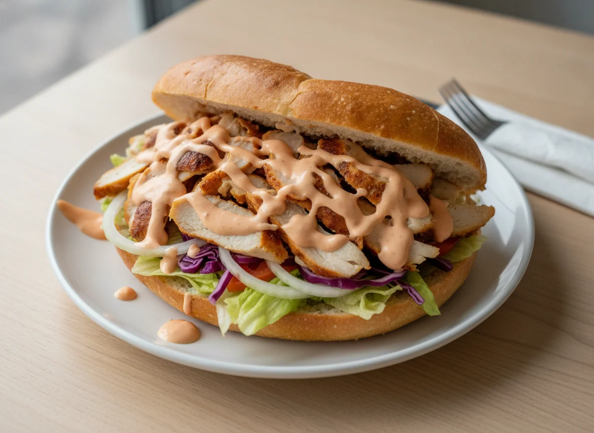 Hähnchen Döner mit Cocktail Soße vom Berlin Grill in Stolberg AC photo