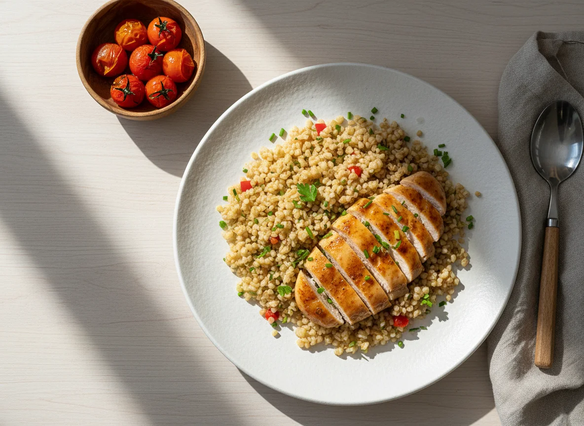 Hähnchen mit Bulgur photo
