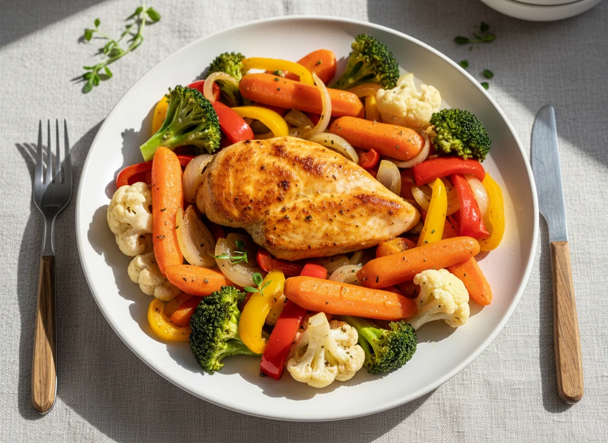 Hähnchen mit Gemüse photo