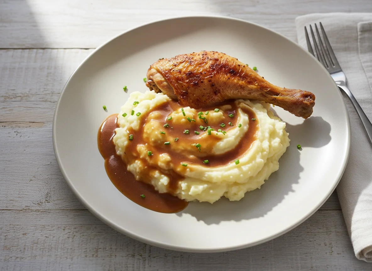 Hähnchen mit Kartoffelbrei photo
