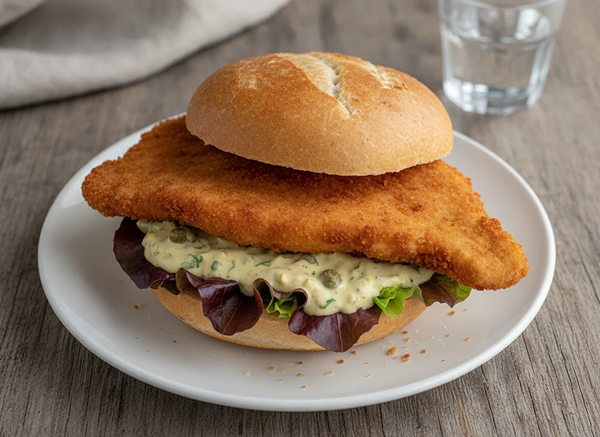 Hähnchen Schnitzel Brötchen photo