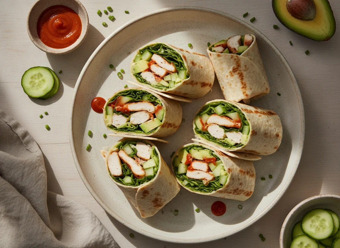 Hähnchen-Avocado-Wraps photo