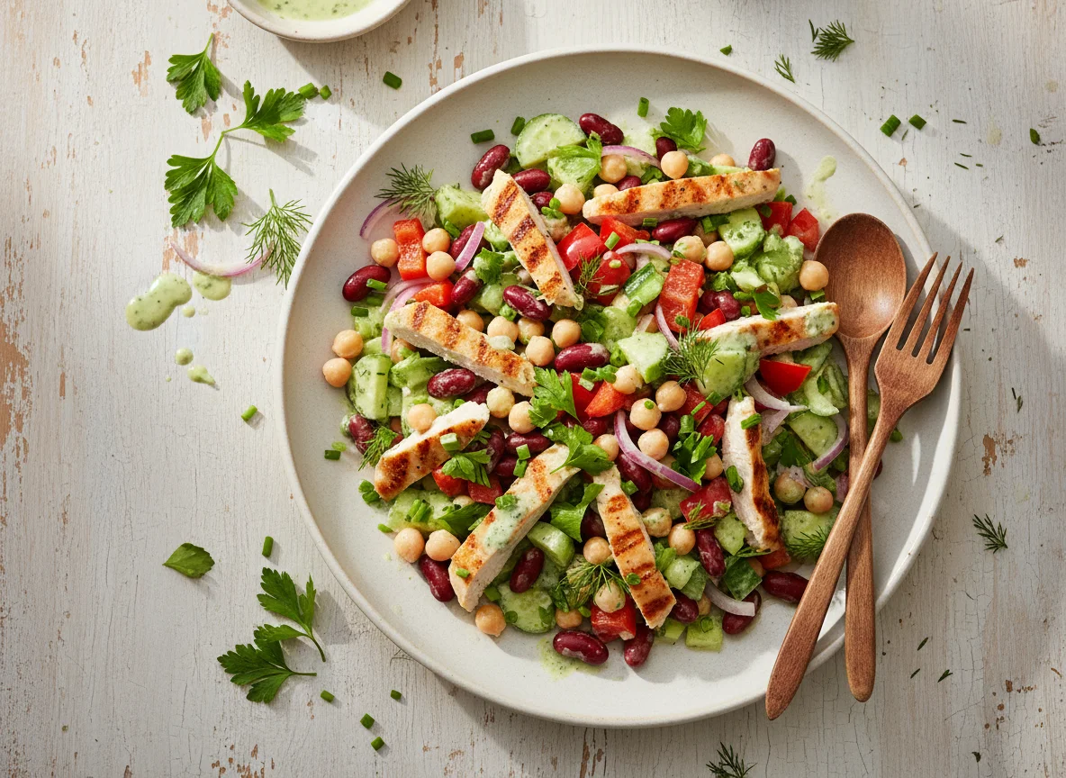 Hähnchen-Bohnen-Salat photo