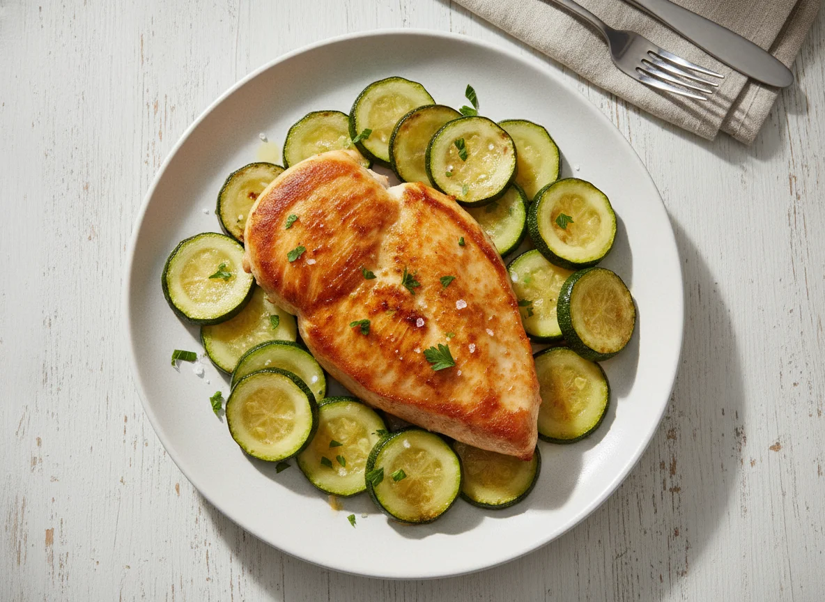 Hähnchenbrust mit Zucchini photo