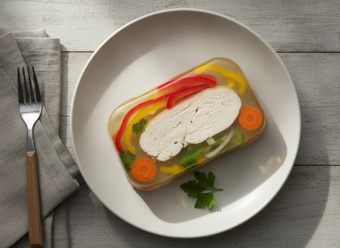 Hähnchenbrustfilet in Aspik photo