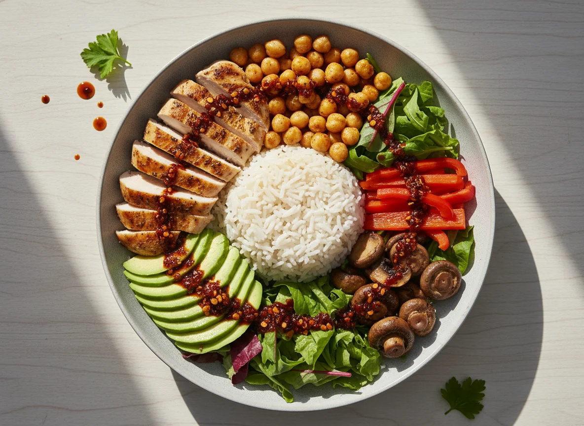 Hähnchen-Buddha-Bowl photo