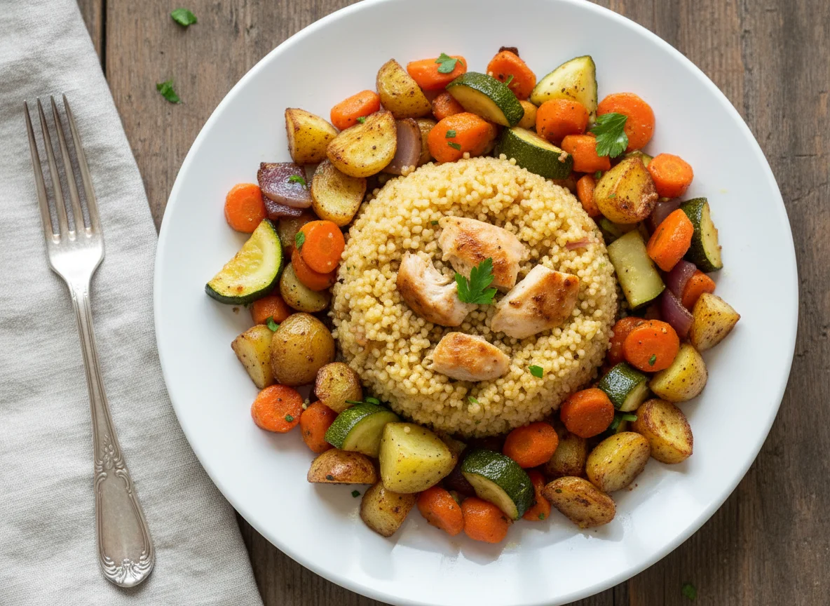 Hähnchen-Couscous mit Gemüse photo