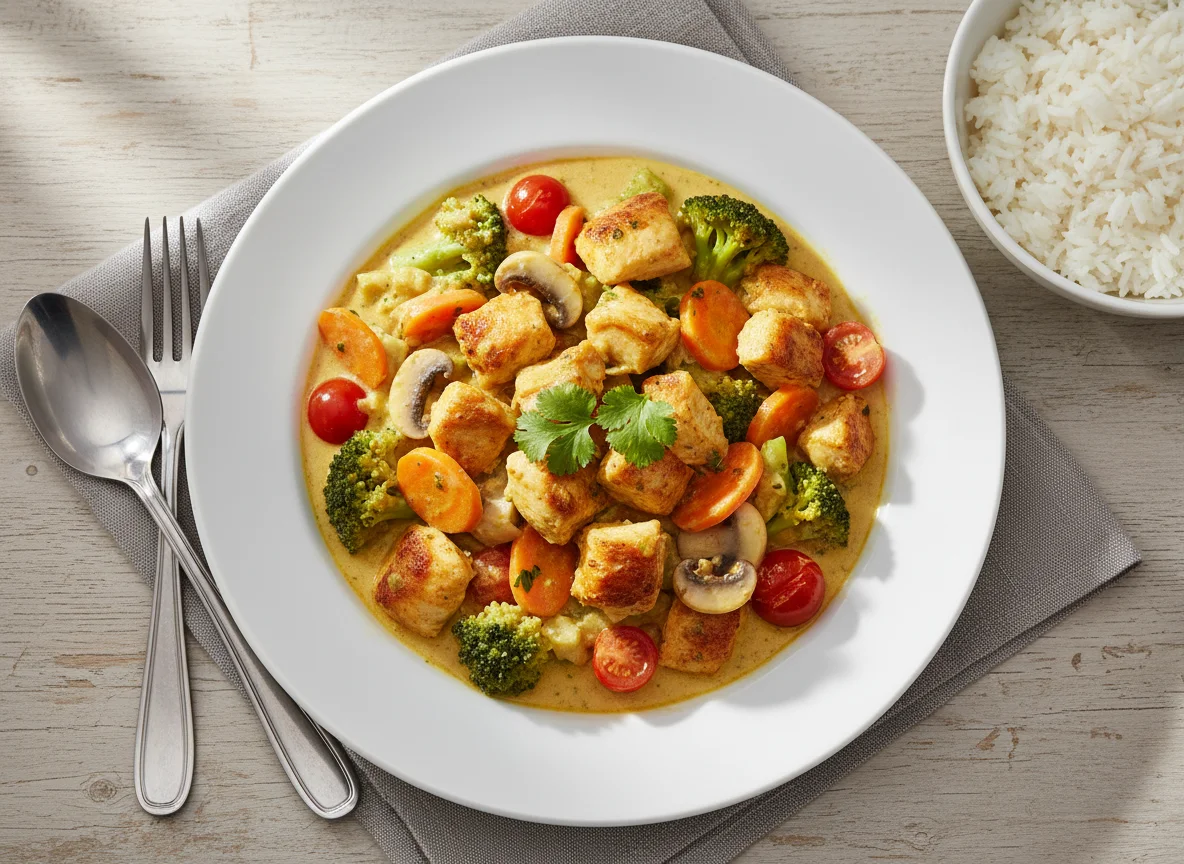 Hähnchen-Curry mit Gemüse photo